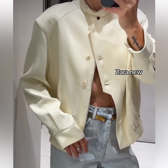 ZARA NWT ZW Collection Button Up Jacket - Picture 8 of 16